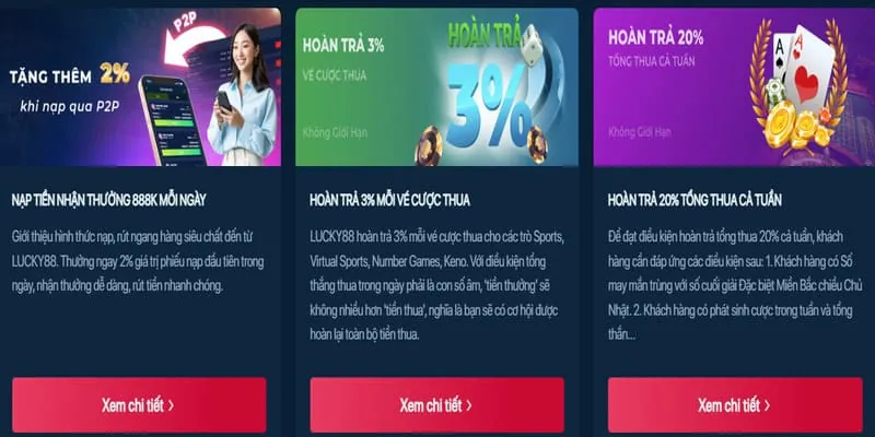Hoàn trả thể thao, casino, nổ hũ hấp dẫn